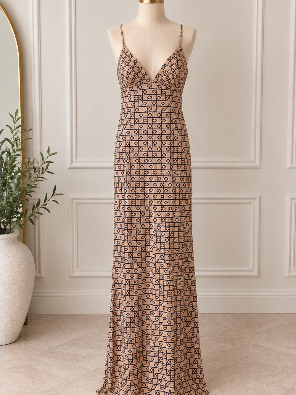 DISSH Lou Swirl Satin Maxi Dress